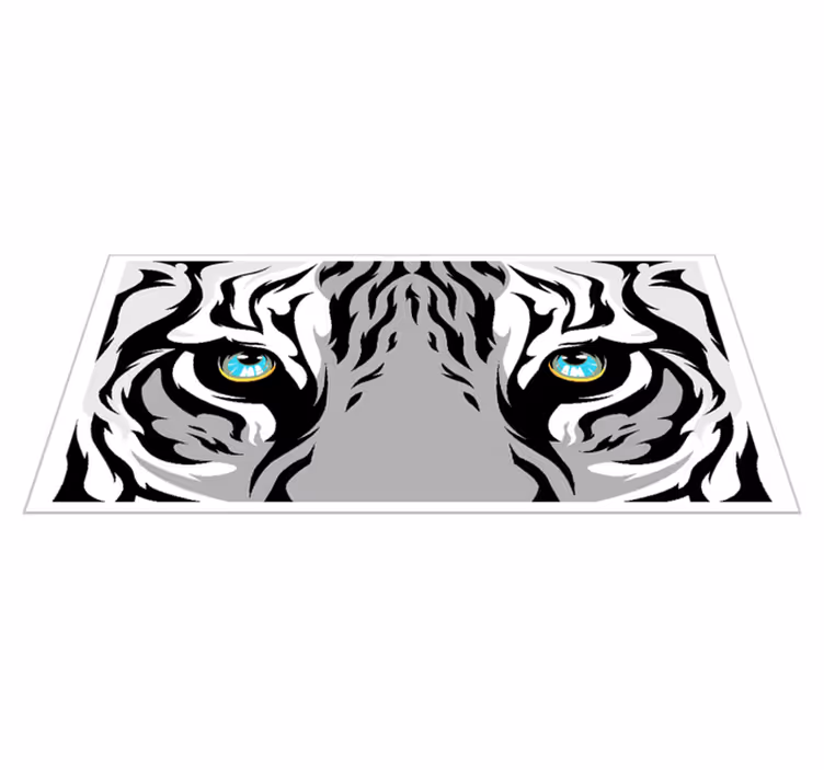 Tappeto vinile stampa animale sguardo di tigre - TenStickers