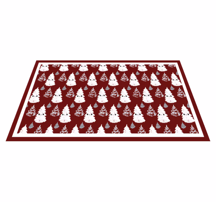 Tappeto Vinile Natale motivo festivo di abete - TenStickers