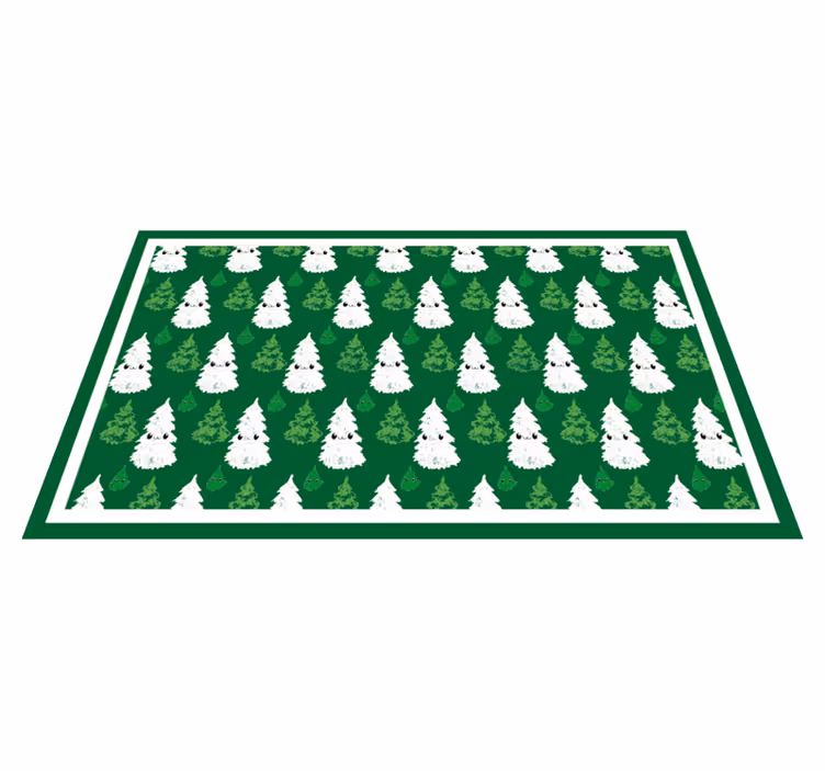 Tappeto Vinile Natale motivo festivo dell'abete - TenStickers