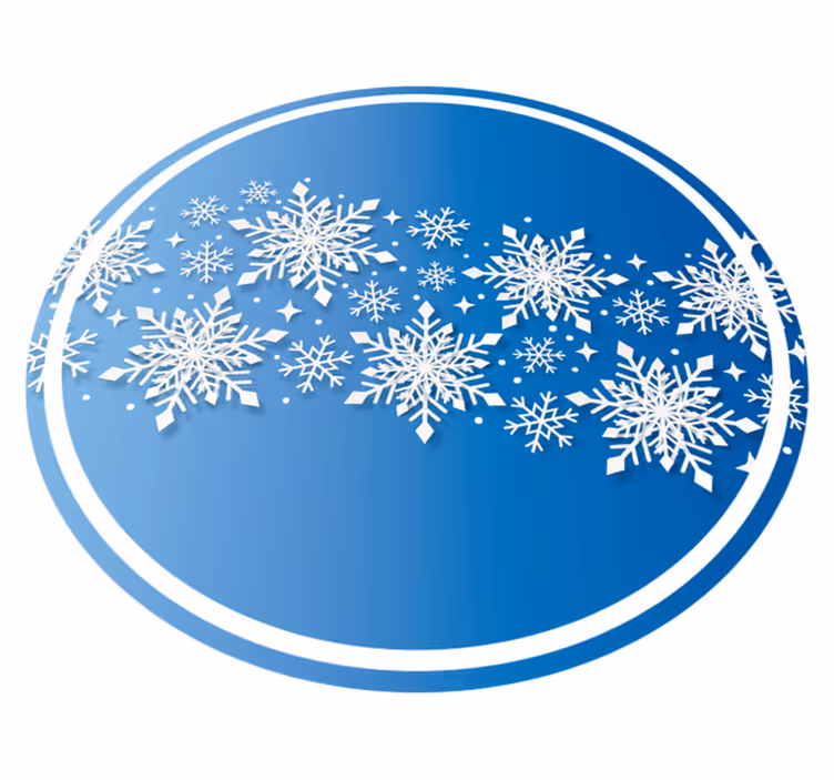 Tappeto Vinile Natale fiocchi di neve invernali - TenStickers