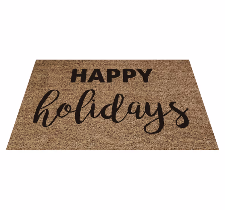 Tappeto Vinile Natale zerbino di auguri festivi - TenStickers