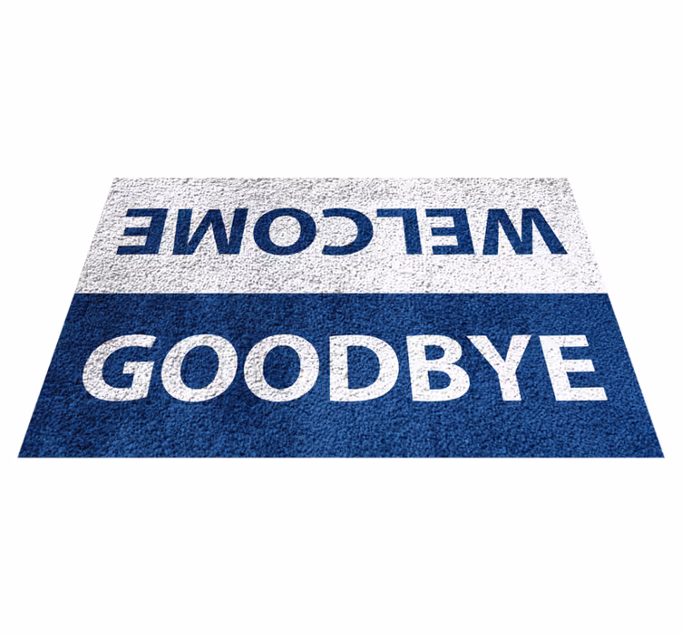 Tappeto vinile frase benvenuto arrivederci - TenStickers