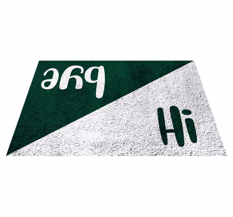 Tappeto vinile frase prah, ciao saluti - TenStickers