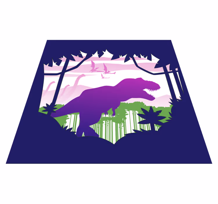 Tappeto vinile per bambini sagoma di dinosauro - TenStickers