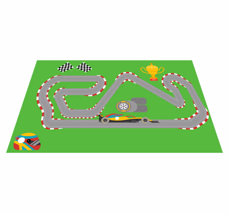Tappeto vinile strade circuito dell'autodromo - TenStickers