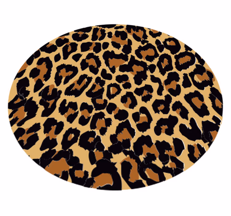 Tappeto vinile stampa animale cerchio a macchie di leopardo - TenStickers
