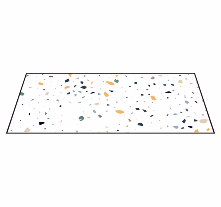 Tappeto vinile geometrico ispirazione terrazzo - TenStickers