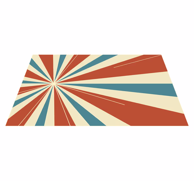 Tappeto vinile geometrico raggiante sole splendente - TenStickers