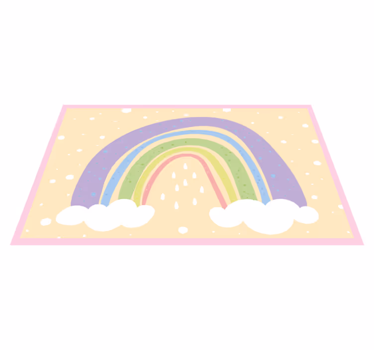 Tappeto vinile per bambini arcobaleno pastello - TenStickers