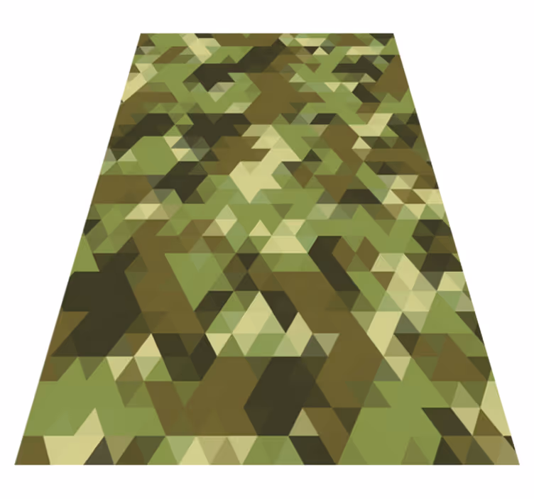 Tappeto vinile geometrico camuffamento geometrico - TenStickers