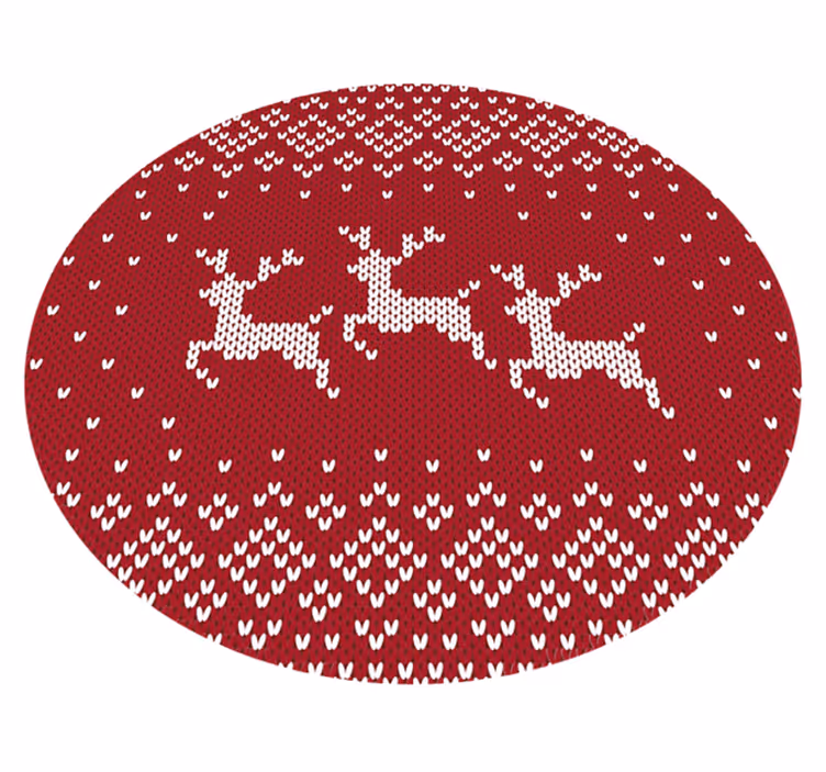 Tappeto Vinile Natale motivo di renne - TenStickers