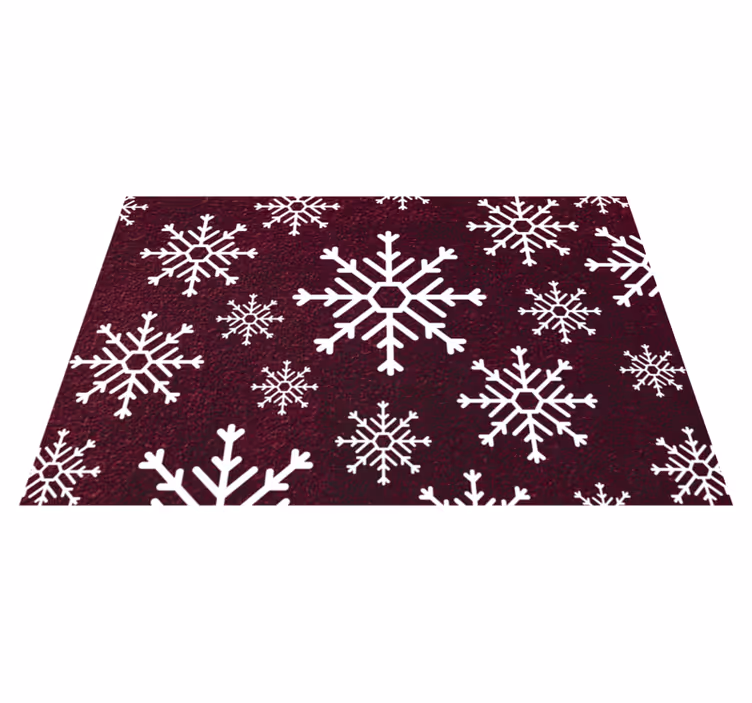 Tappeto Vinile Natale fiocchi di neve festivi - TenStickers