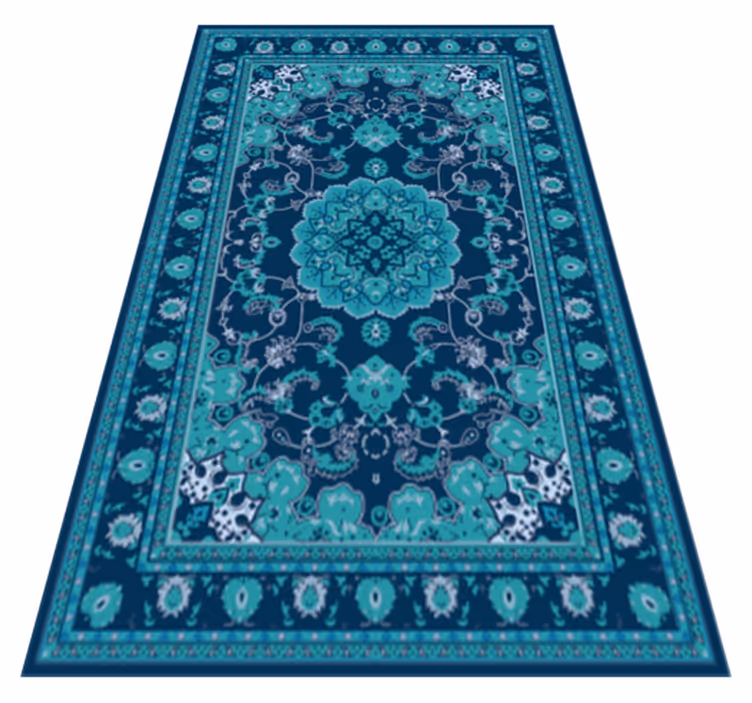 Tappeto vinile Mandala eleganza del mandala verde acqua - TenStickers