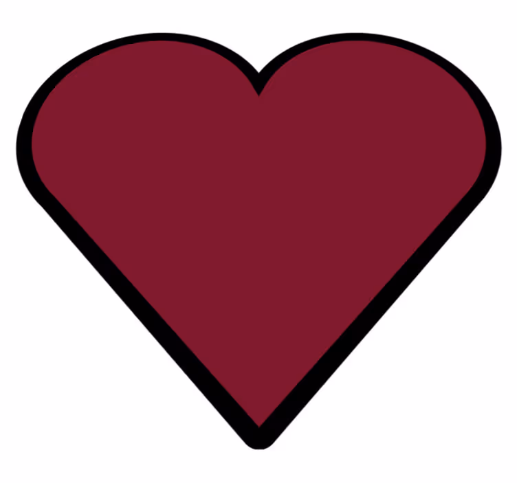 Tappeto vinile camera da letto forma di cuore semplice - TenStickers