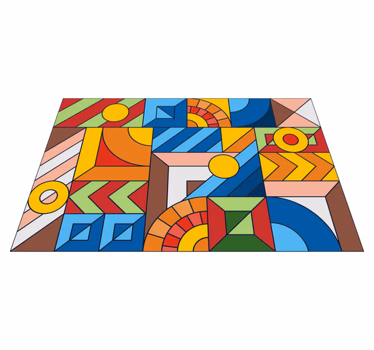 Tappeto vinile geometrico geometrie astratte - TenStickers