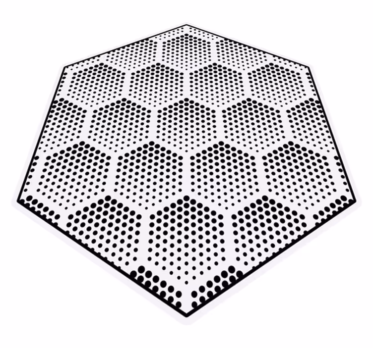 Tappeto vinile geometrico motivo a punti esagonali - TenStickers