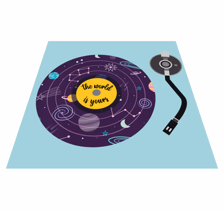 Tappeto vinile per bambini tema dell'esplorazione del mondo - TenStickers