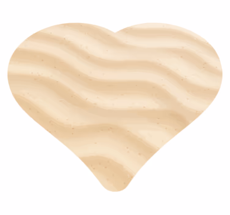 Tappeto vinile motivi a forma di cuore ondulato - TenStickers