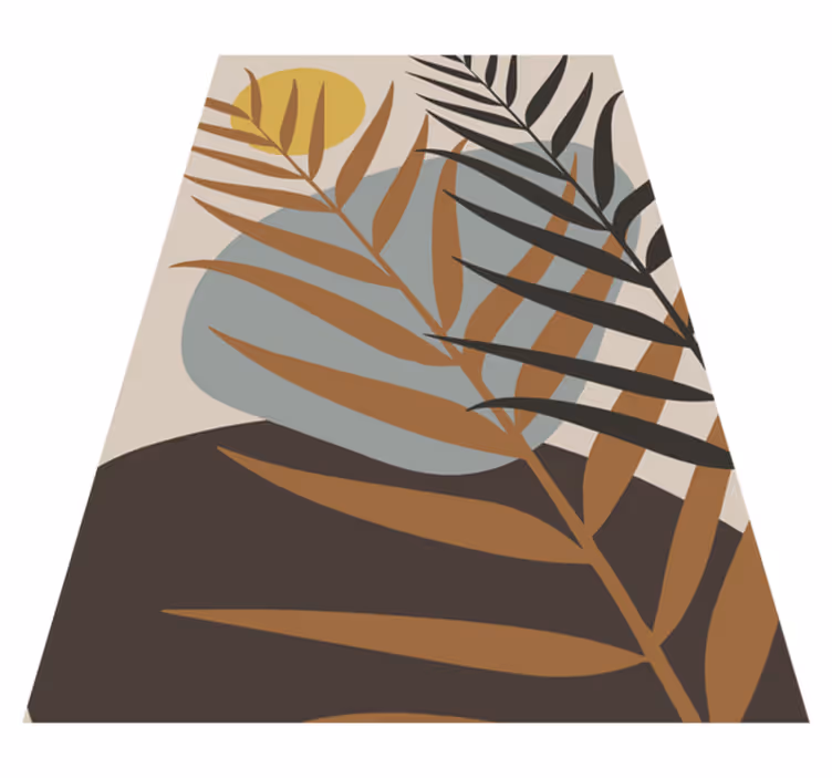 Tappeto vinile fiori tramonto botanico - TenStickers