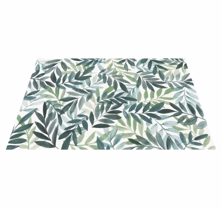 Tappeto vinile fiori fogliame botanico - TenStickers
