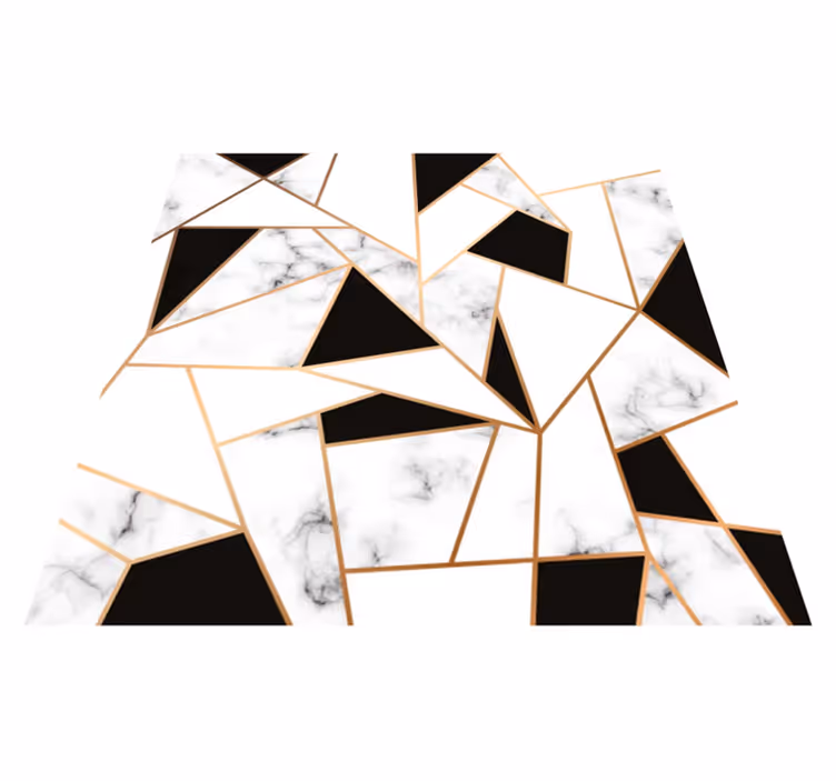 Tappeto vinile effetto marmo disegno geometrico - TenStickers