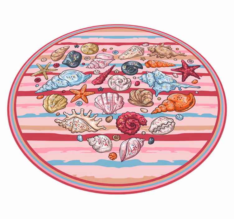 Tappeto vinile animali tesori del mare - TenStickers