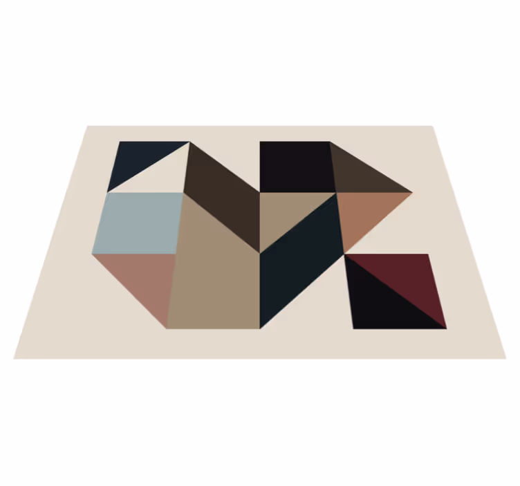 Tappeto vinile geometrico decorazioni con forme geometriche - TenStickers