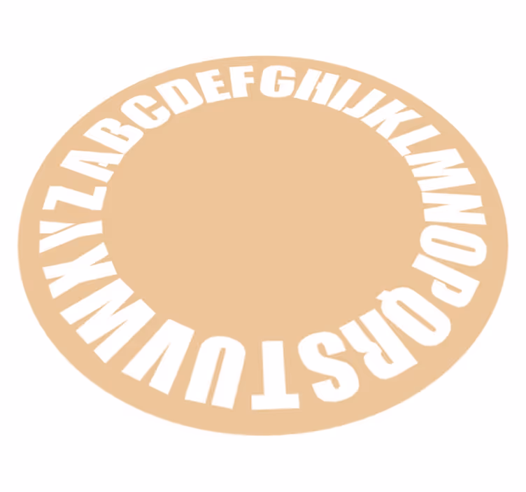 Tappeto vinile alfabeto disposizione circolare dell'alfabeto - TenStickers