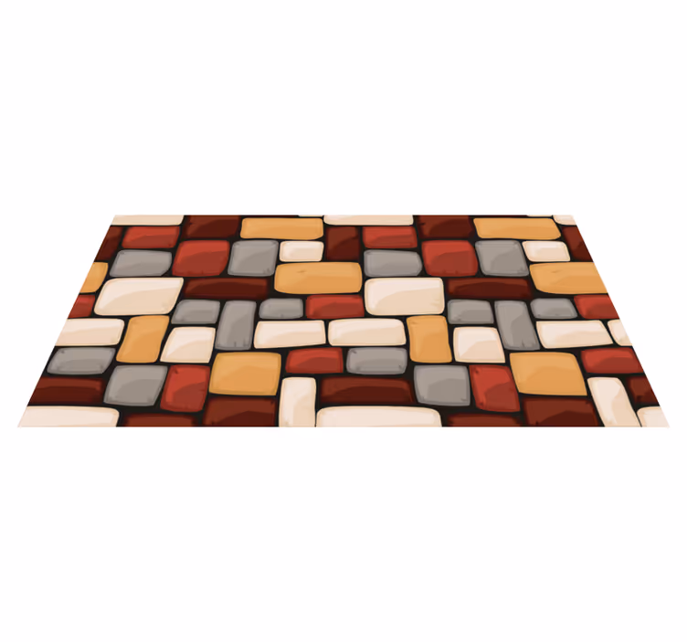 Tappeto vinile motivi miscela di texture a mosaico - TenStickers
