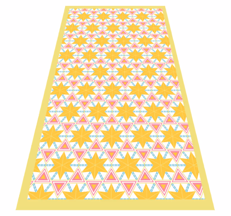 Tappeto pvc cucina motivo geometrico a stella - TenStickers