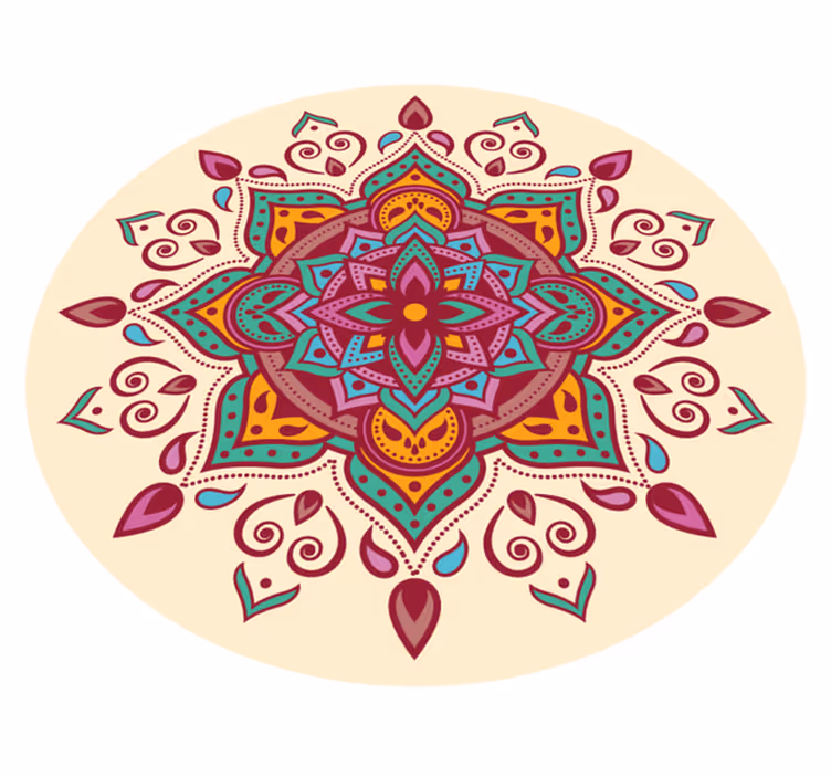 Tappeto vinile Mandala arte del mandala - TenStickers