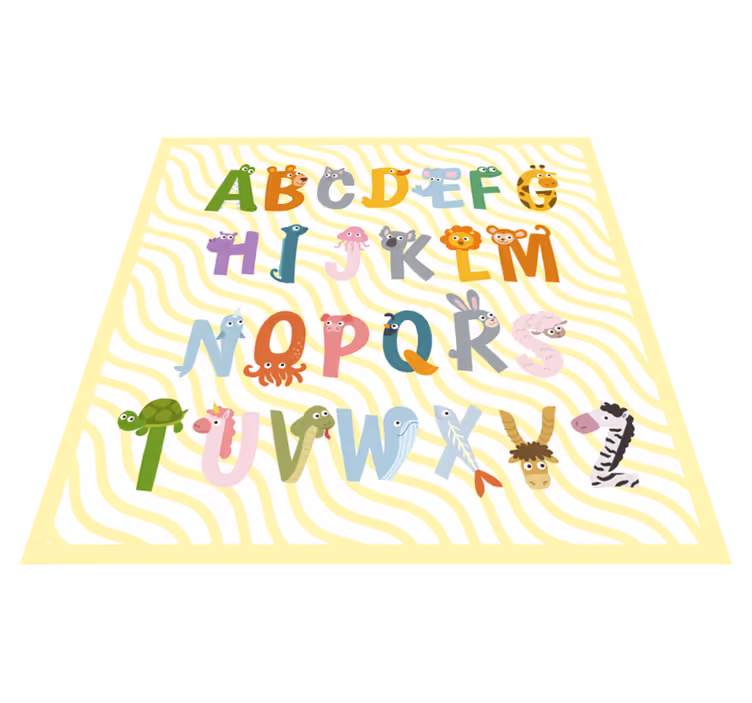 Tappeto vinile alfabeto tempo di gioco dell'alfabeto - TenStickers