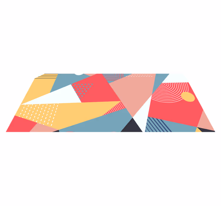 Tappeto vinile geometrico composizione geometrica colorata - TenStickers