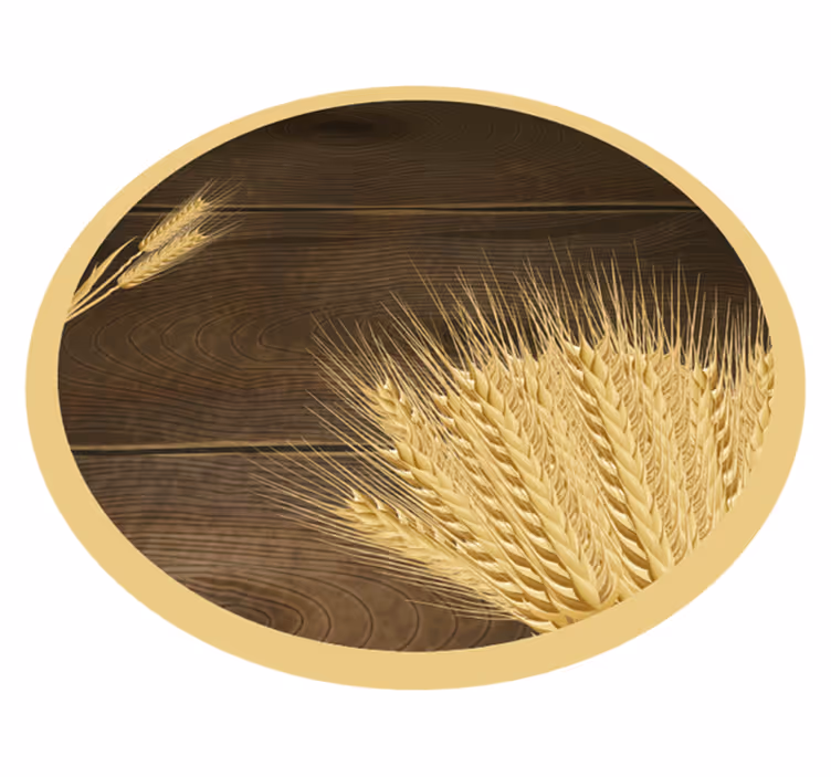 Tappeto vinile natura rametti di grano dorato - TenStickers