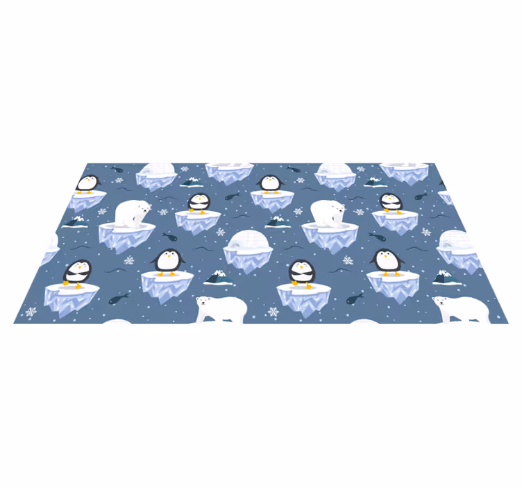 Tappeto vinile animali celebrazione polare - TenStickers