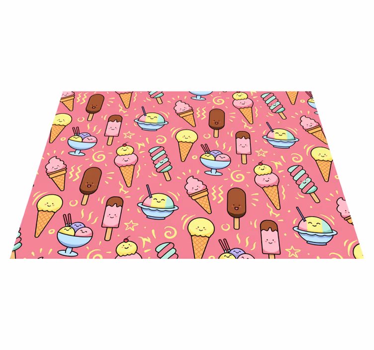 Tappeto in vinile bambini modello di dessert giocoso - TenStickers