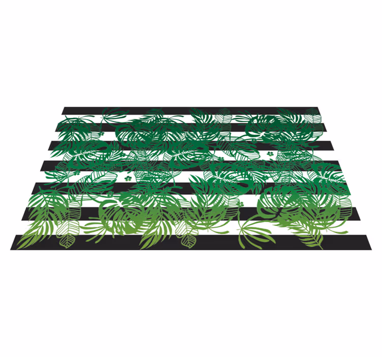 Tappeto vinile fiori motivi di foglie tropicali - TenStickers