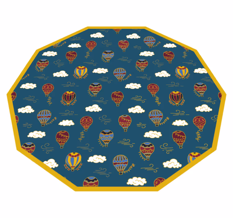 Tappeto vinile per bambini mongolfiera - TenStickers