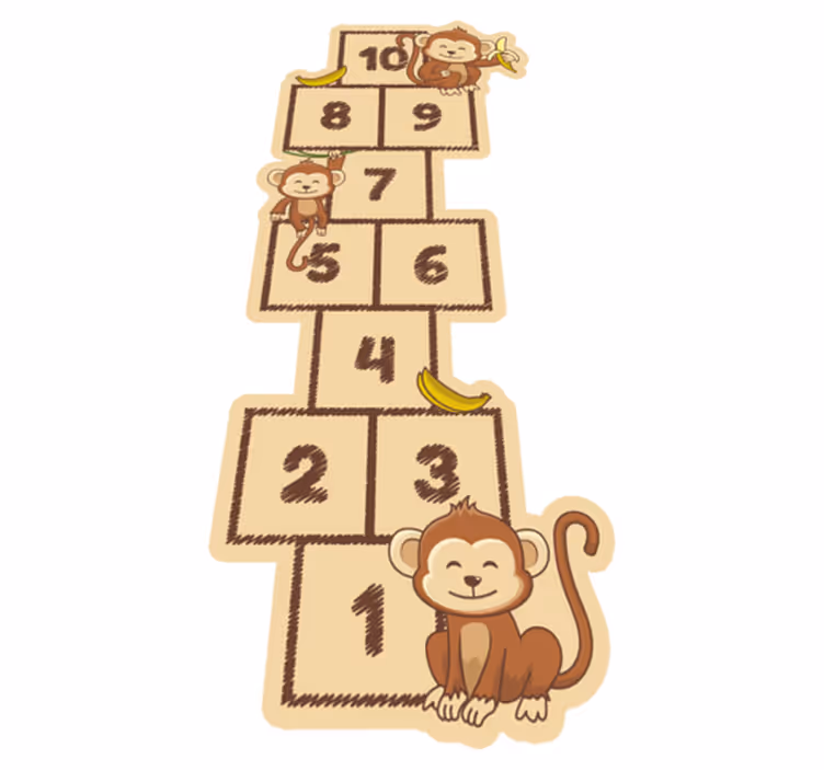 Tappeto vinile per bambini campana della scimmia - TenStickers