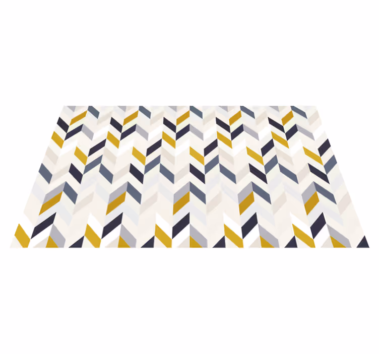 Tappeto vinile geometrico motivo a zigzag chevron - TenStickers