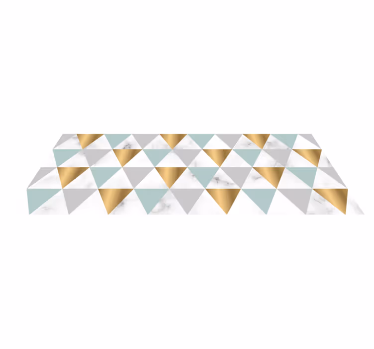 Tappeto vinile geometrico mosaico geometrico triangolare - TenStickers
