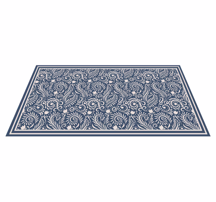 Tappeto pvc cucina disegno floreale ornato - TenStickers