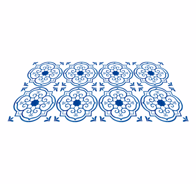 Tappeto vinile piastrelle motivo di piastrelle ornate - TenStickers