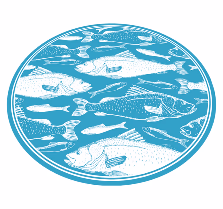 Tappeto vinile animali motivo di fauna acquatica - TenStickers