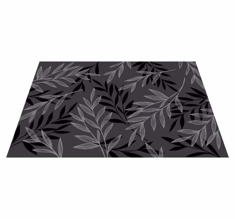 Tappeto vinile fiori sagoma frondosa - TenStickers