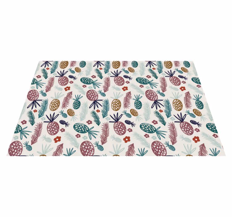 Tappeto vinile fiori motivo di frutta tropicale - TenStickers