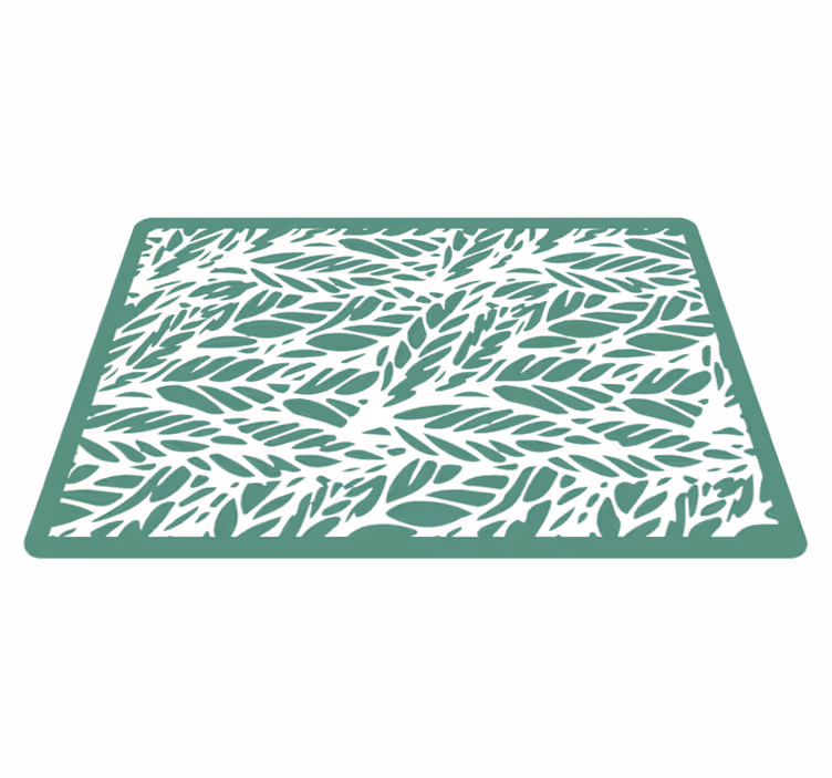 Tappeto vinile fiori eleganza frondosa - TenStickers