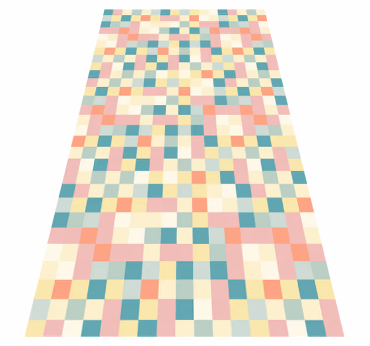 Tappeto vinile strisce griglia multicolore - TenStickers