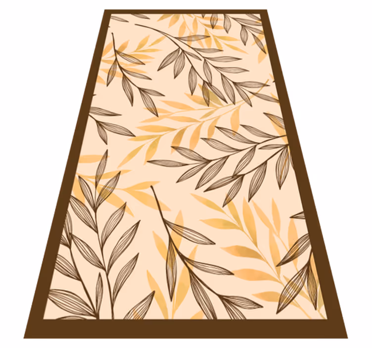 Tappeto vinile fiori motivo del fogliame autunnale - TenStickers