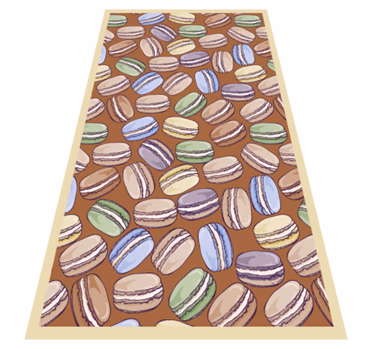 Tappeto pvc cucina motivo macarons colorati - TenStickers